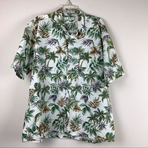 Pierre Cardin tropical print button up shirt. XL